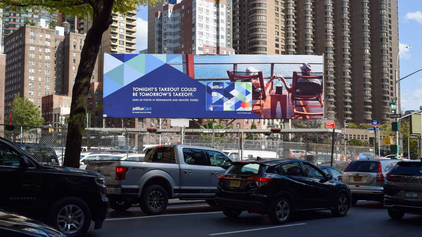 jetblue high impact billboard out of home advertising in new york city