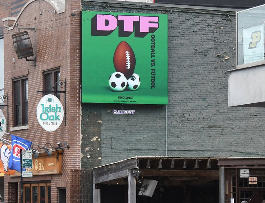 out of home billboard poster advertising okcupid