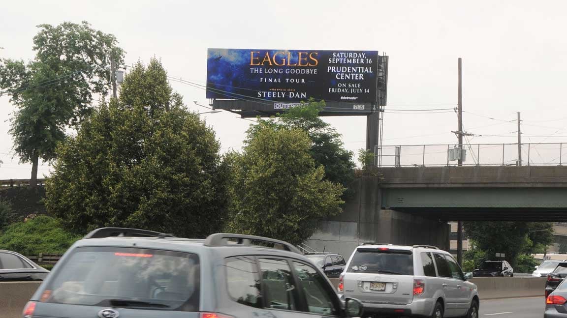 out of home billboard advertising prudential center eagles philly
