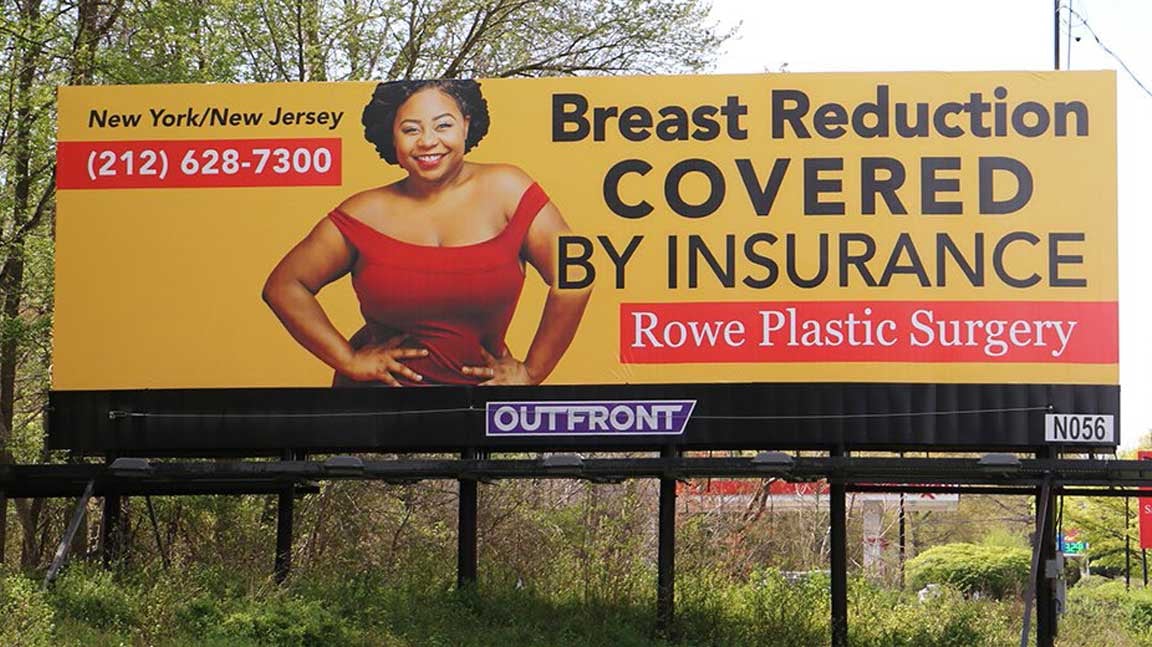 out of home billboard advertising rowe plastic surgery