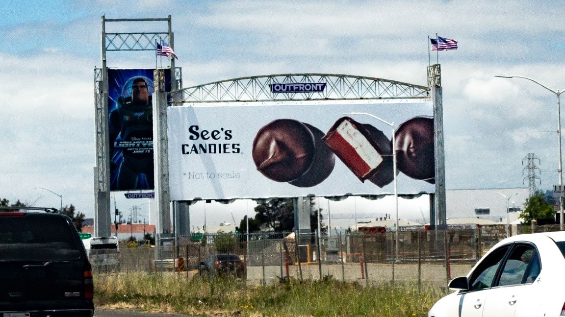 out of home billboard advertising sees candies