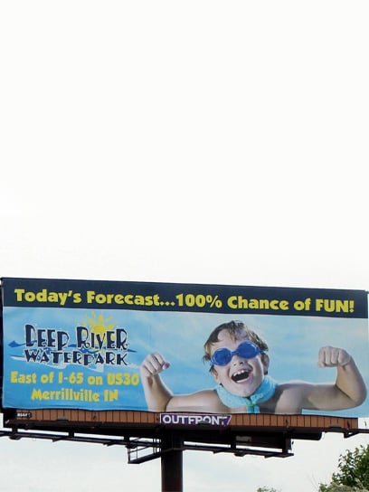out of home advertising deep river waterpark billboard