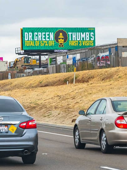 out of home advertising dr green thumb billboard