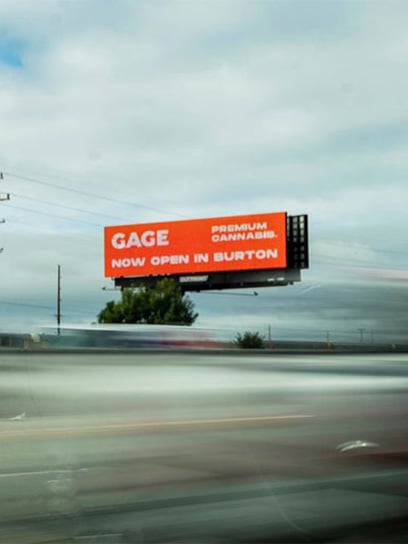 out of home advertising gage cannabis billboard