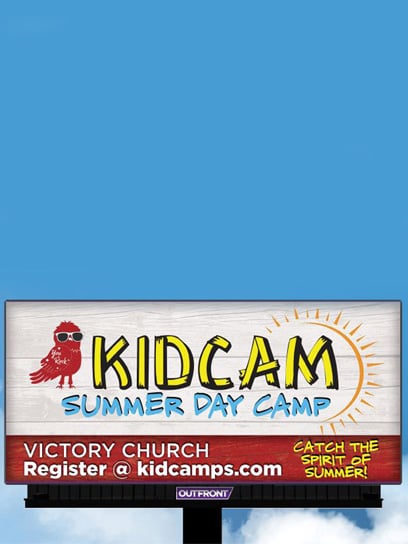 out of home advertising kid camp billboard