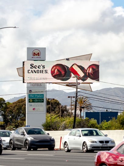 out of home advertising sees candy billboard