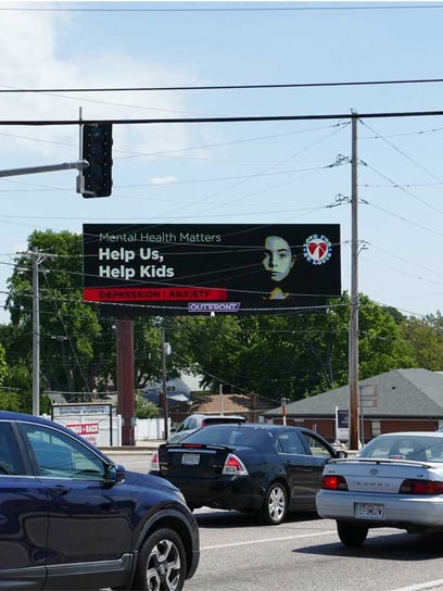 out of home advertising st louis mental health awareness billboard