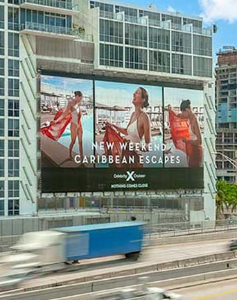 celebrity cruises billboard miami out of home advertising 