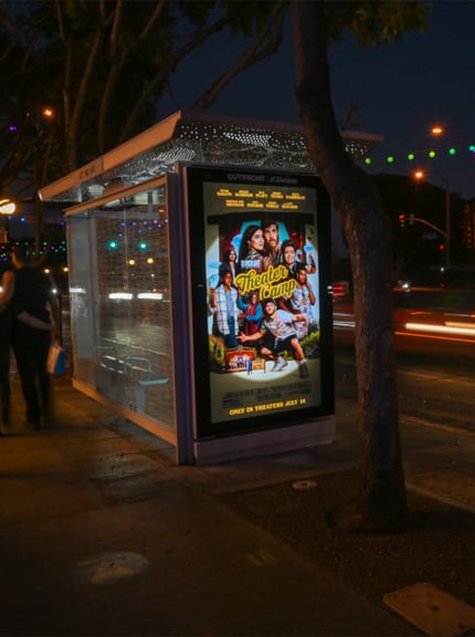 out of home digital bus shelter advertising west hollywood fox