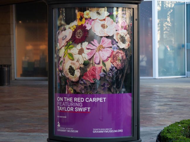 out of home kiosk advertising taylor swift