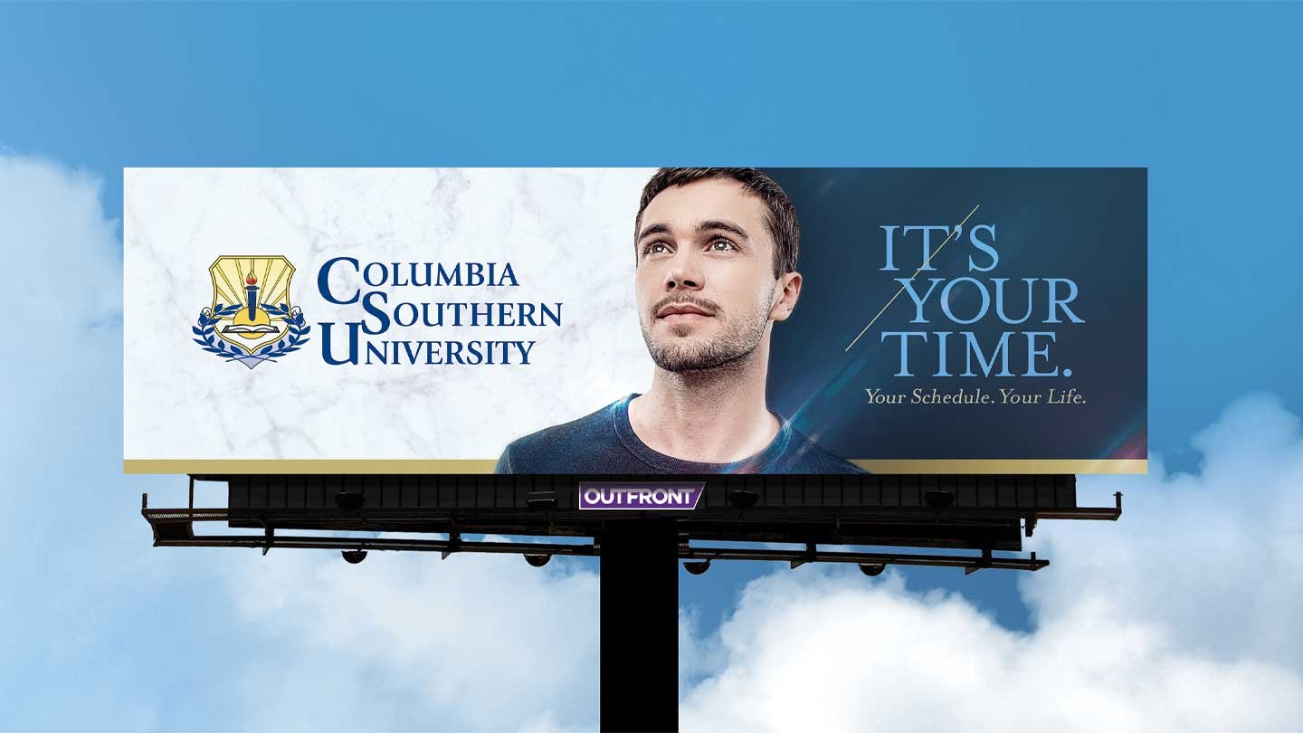 columbia southern university billboard out of home advertising for atlanta market
