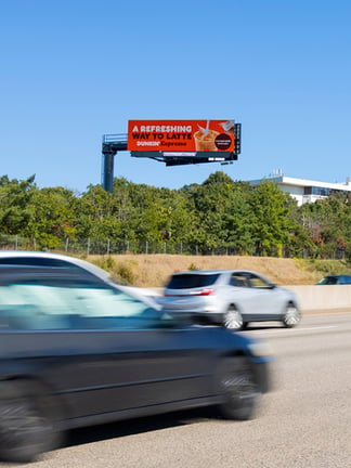 dunkin donuts highway billboard out of home advertising in boston