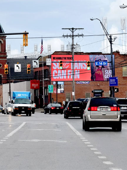 billboard advertising for seatgeek in cleveland