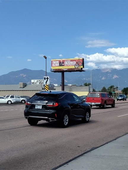 frank azar on billboard out of home advertising in colorado