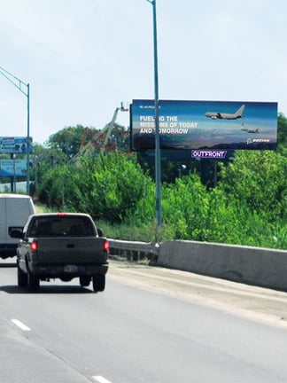 boeing on billboard out of home advertising in dayton ohio