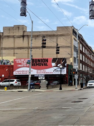 remove my bunion billboard out of home advertising in dayton