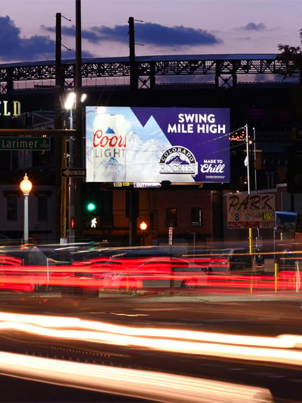 coors light highway billboard out of home advertising in denver colorado