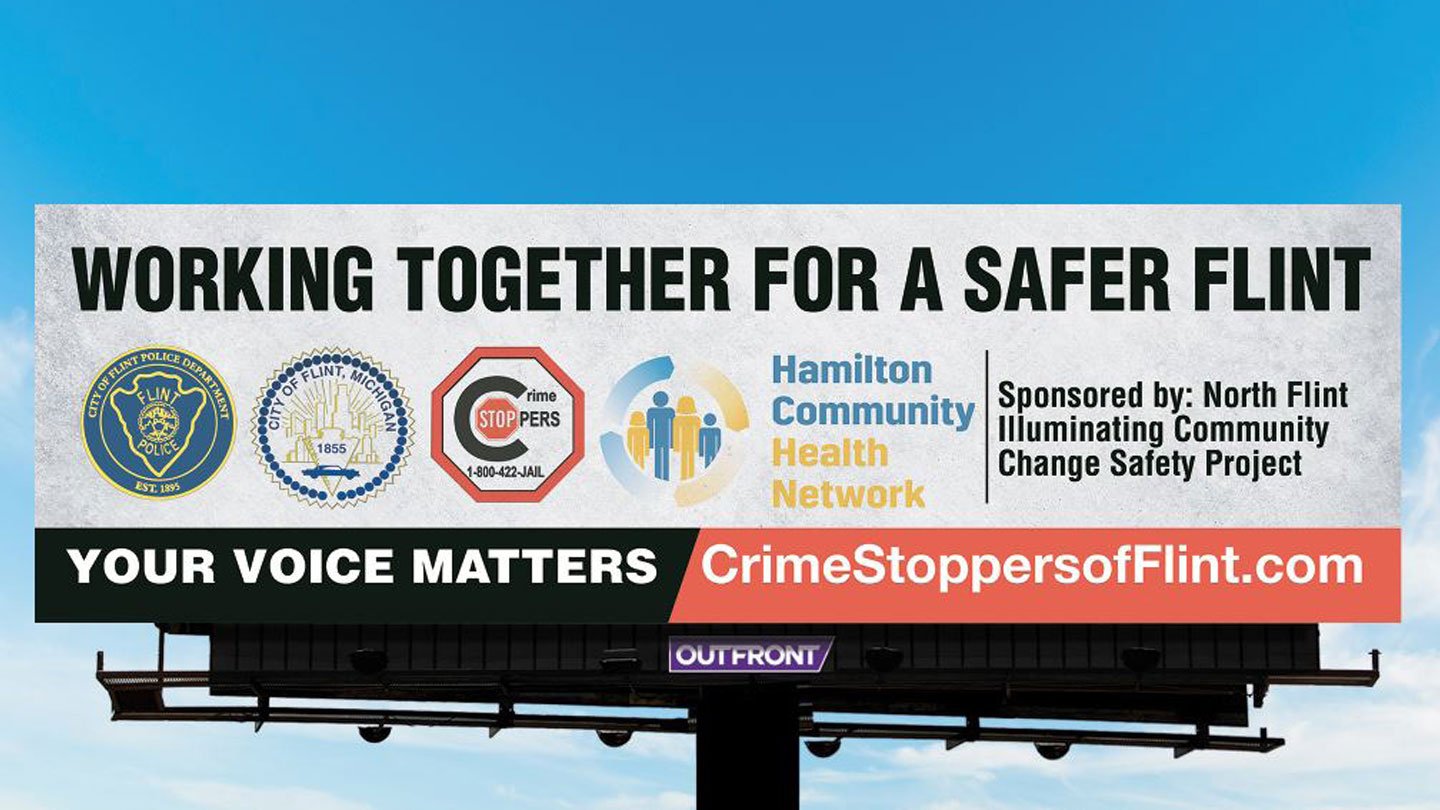 flint crime stoppers billboard out of home advertising