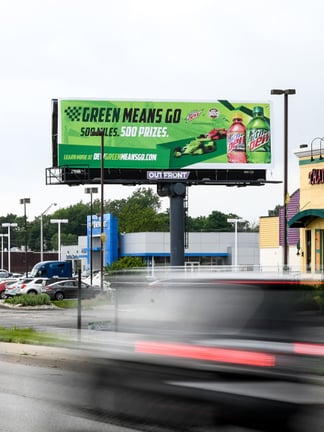 pepsi mountain dew high impact out of home advertising billboard in fort wayne