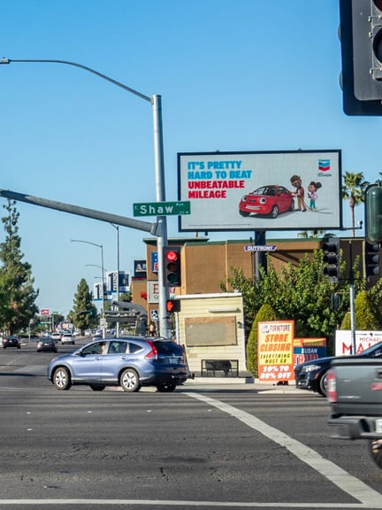 out of home billboard advertising in fresno california for chevron
