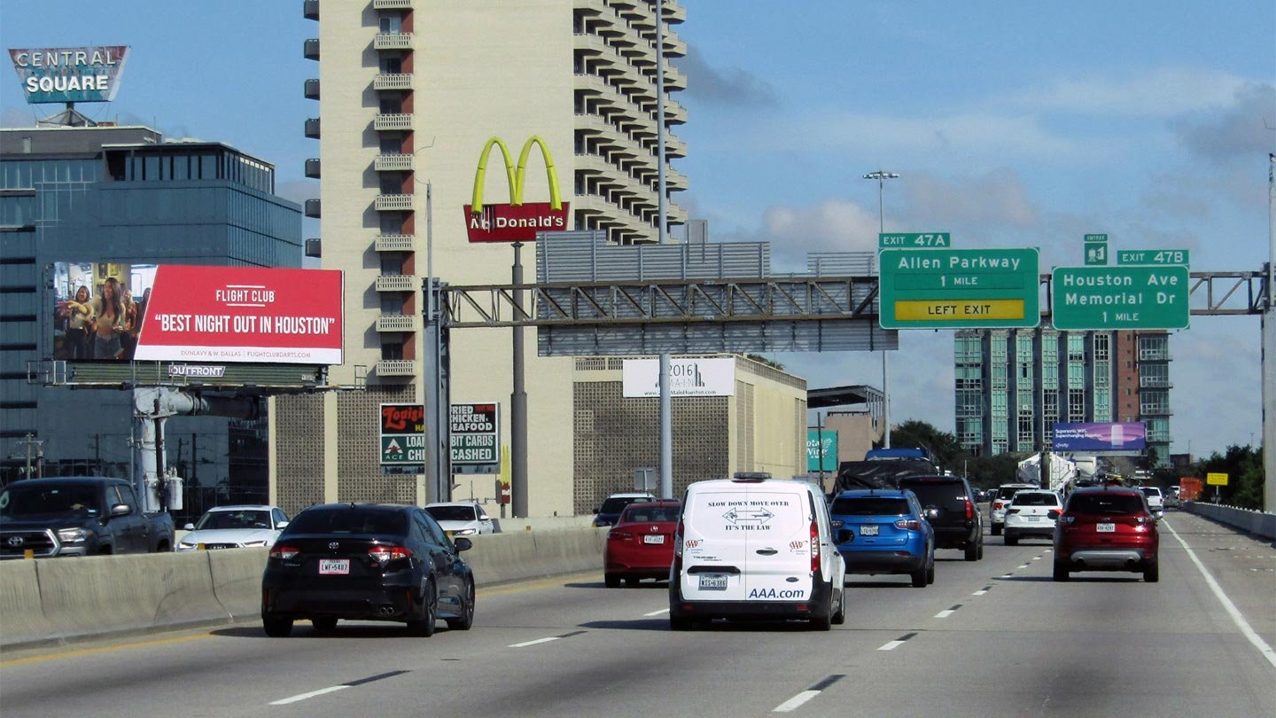 flight club highway billboard out of home advertising in houston