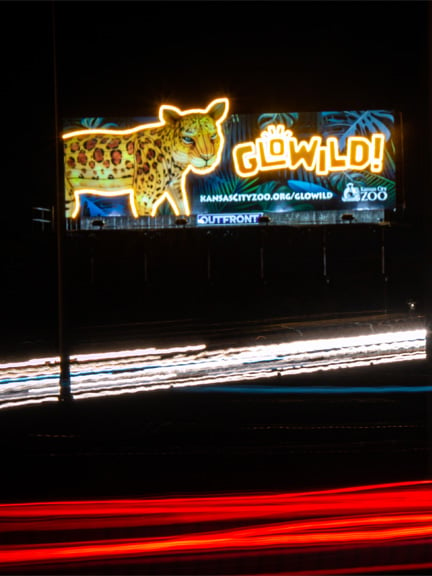 creative billboard out of home advertising for glowild in kansas city