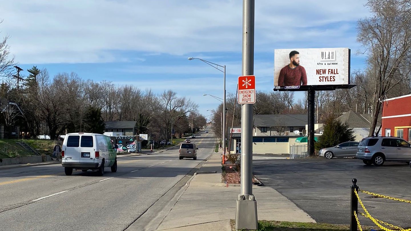 ulah clothing on billboard out of home advertising in kansas city