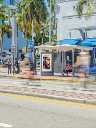 maria tash transit shelter out of home advertising in miami