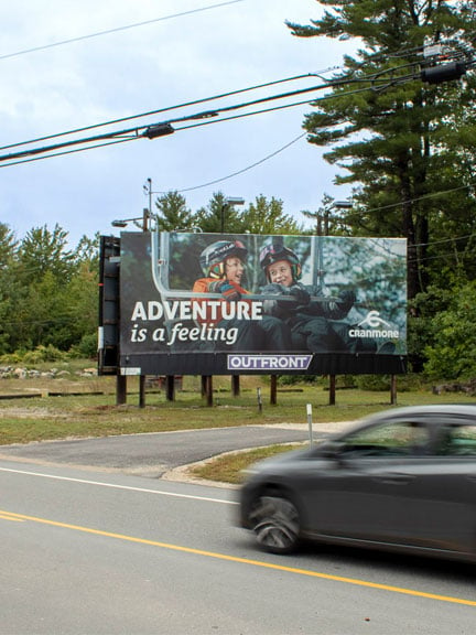 billboard out of home advertising in new hampshire for canmore mountain