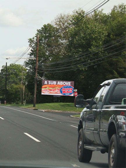 billboard out of home advertising for jersey mikes