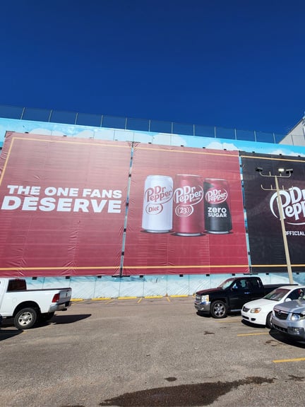 dr pepper wall out of home advertising in new orleans