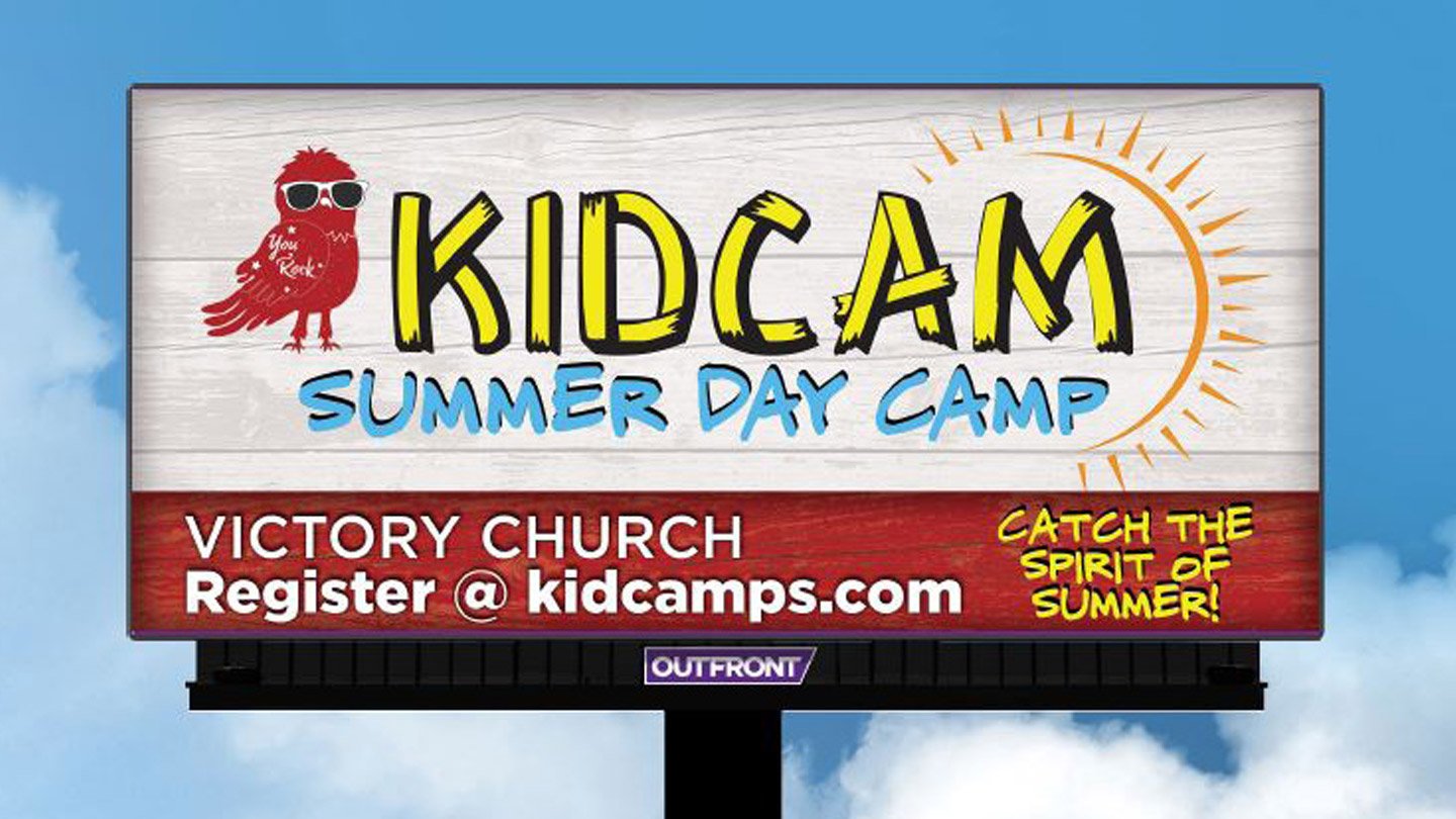 kidscam summer camp billboard advertising