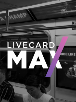 digital mta transit advertising livecard max