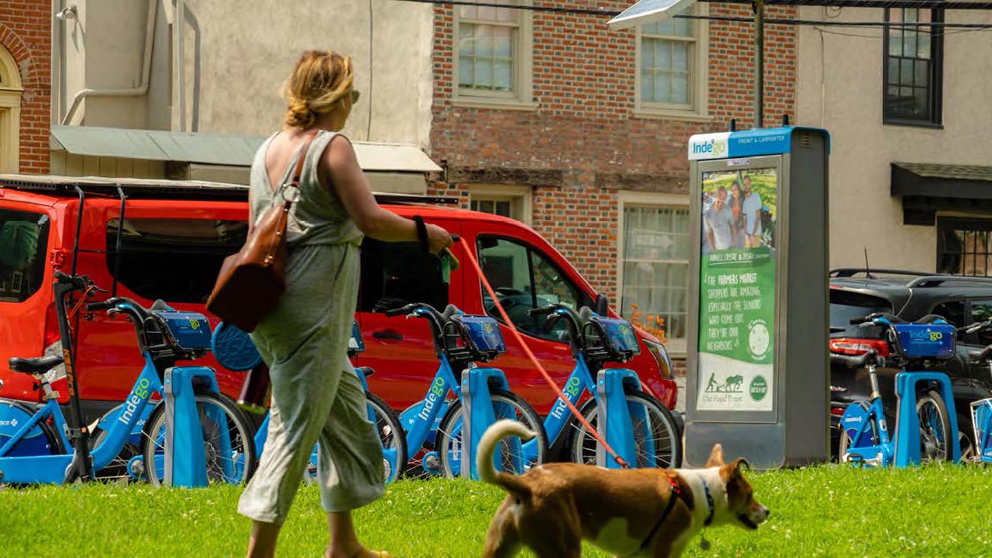bike share out of home advertising in philadelphia for food trust