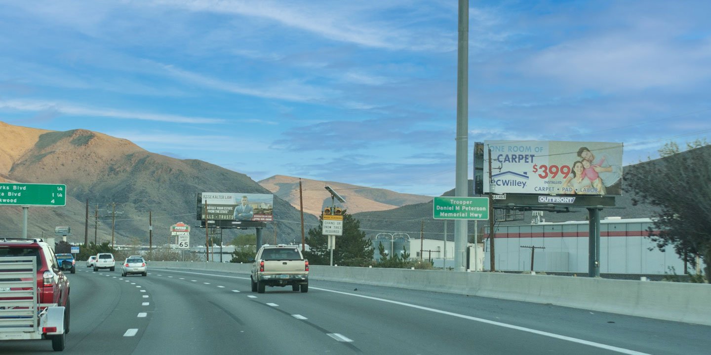 out of home billboard highway advertising in reno
