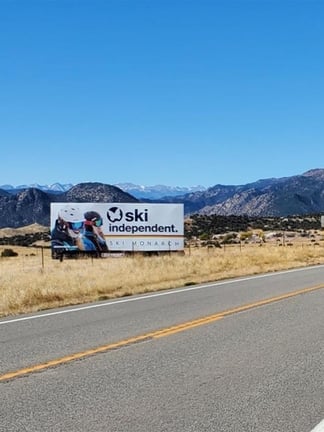 ski monarch billboard out of home advertising in the rocky mountains