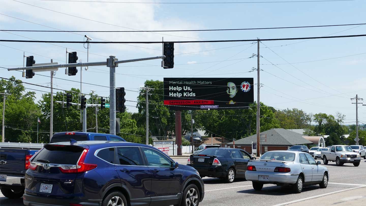 digital billboard out of home advertising for love for st louis