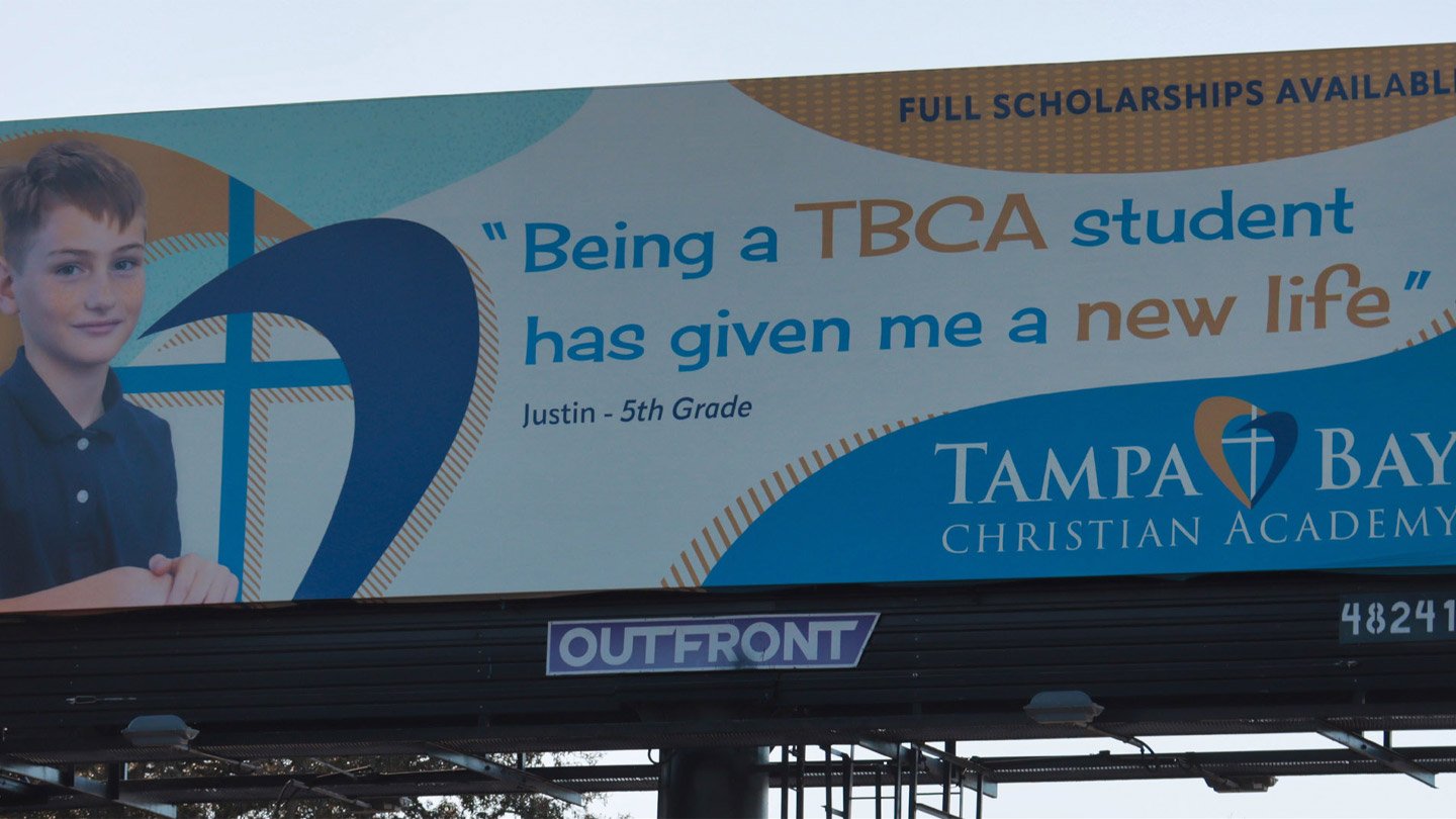 tampa bay christian academy billboard out of home advertising in tampa florida