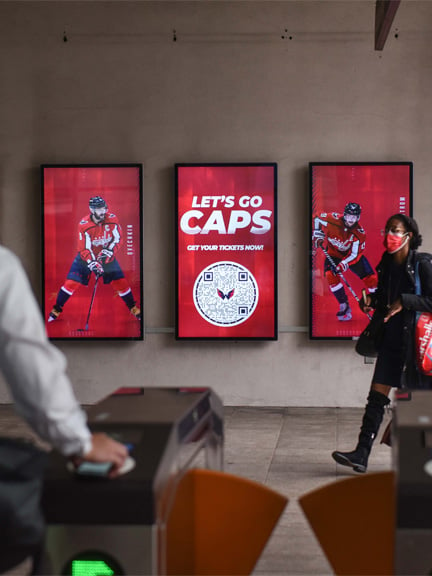 digital liveboard out of home advertising in washington dc for the washington capitals