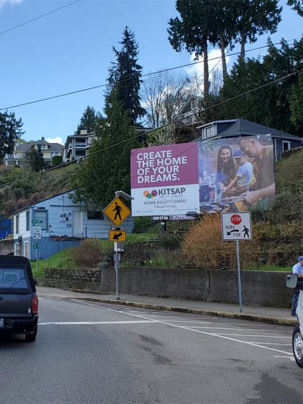 kitsap credit union billboard out of home advertising in washington nonmetro