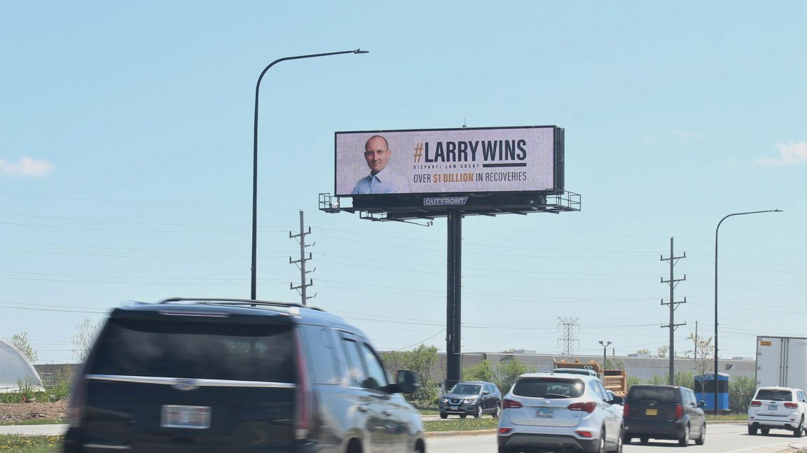 digital billboard on highway