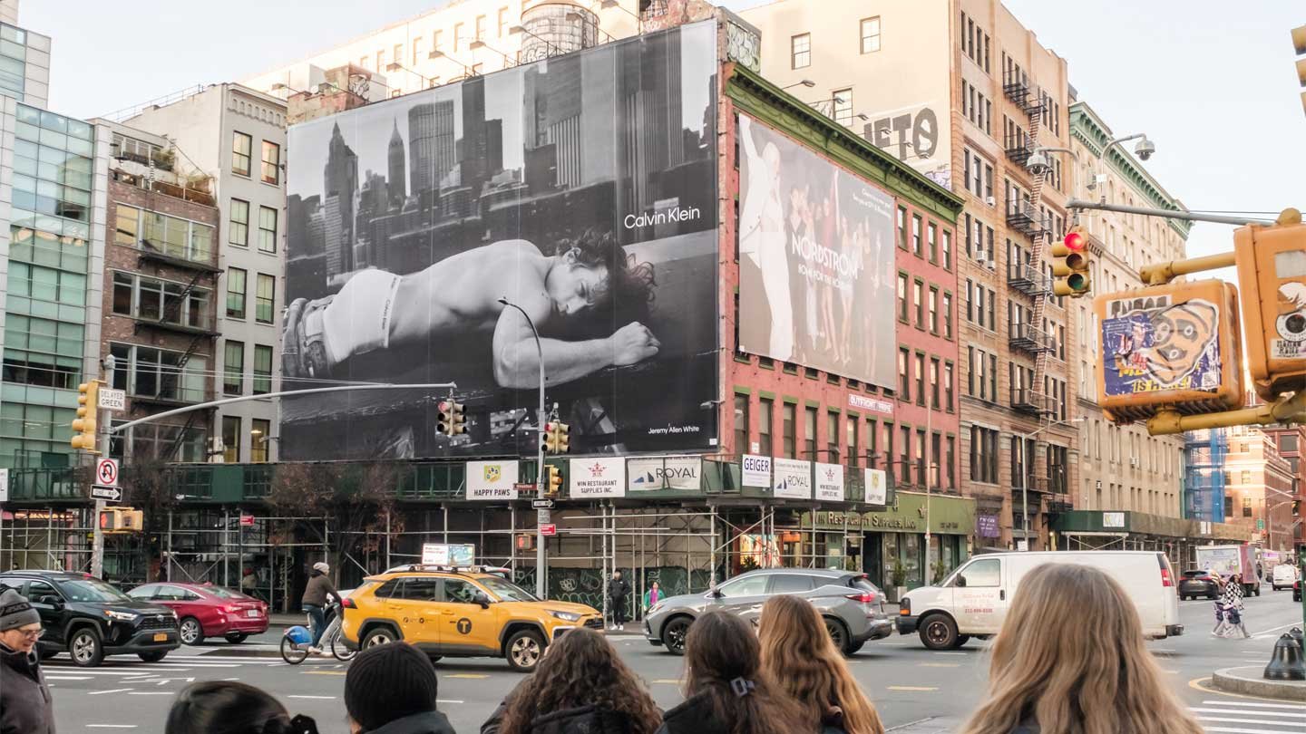 out of home advertising poster jeremy allen white calvin klein