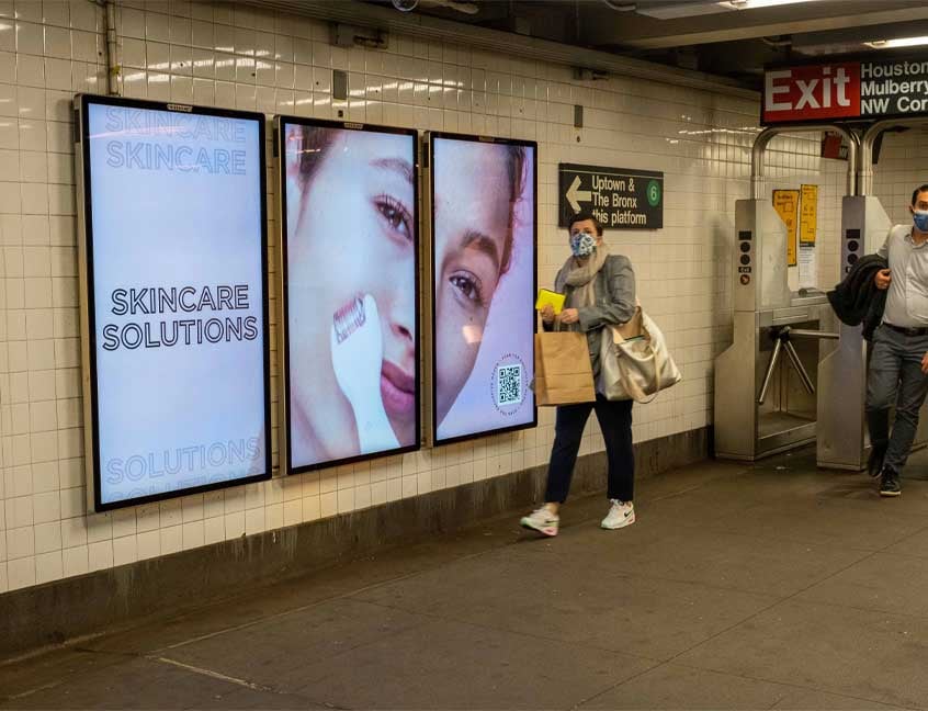 out of home digital transit advertising new york city subway