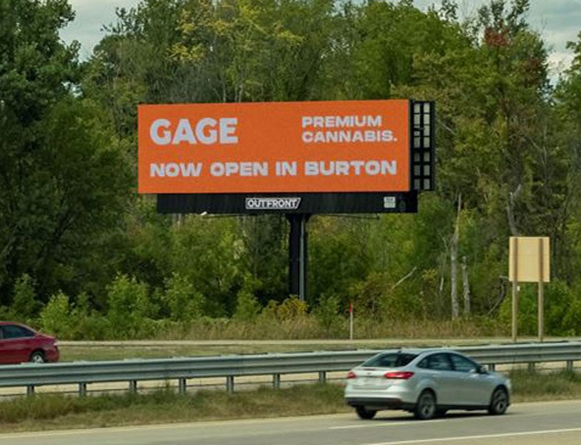 out of home billboard advertising gage cannabis