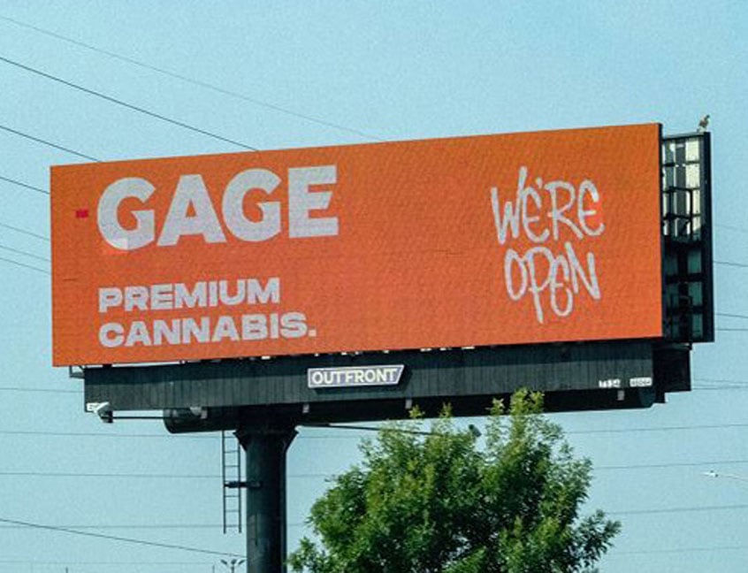 out of home billboard advertising gage cannabis