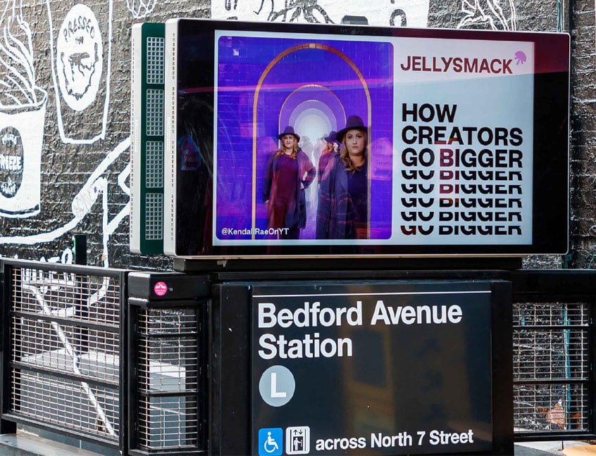 out of home digital transit advertising jellysmack new york city