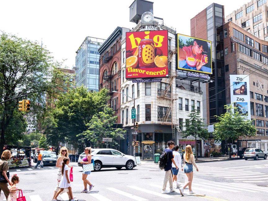 poppi out of home advertising in new york city