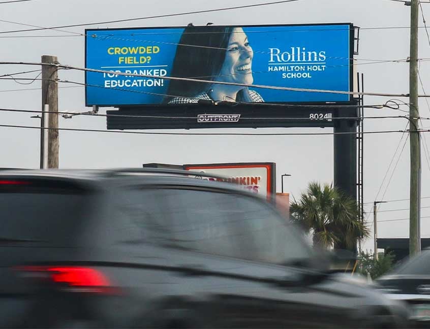 out of home billboard advertising rollins hamilton holt school