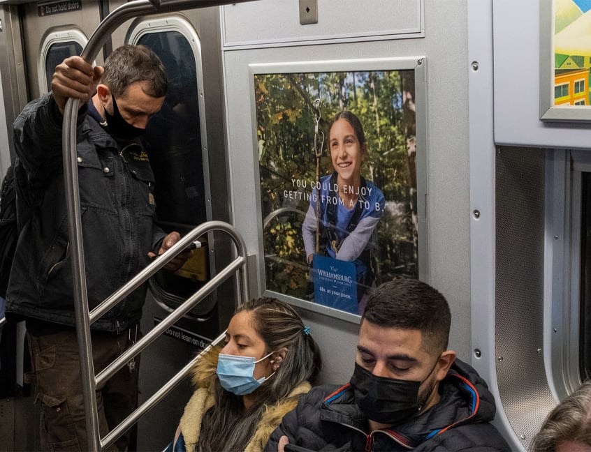 out of home transit subway advertising visit williamburg