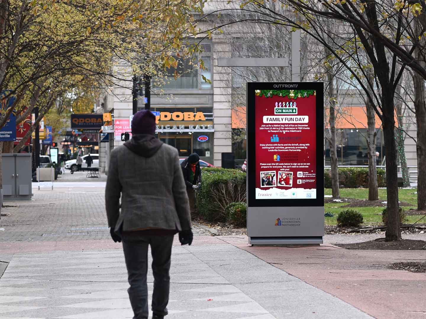 frazier holiday family fun day out of home advertising kiosks louisville